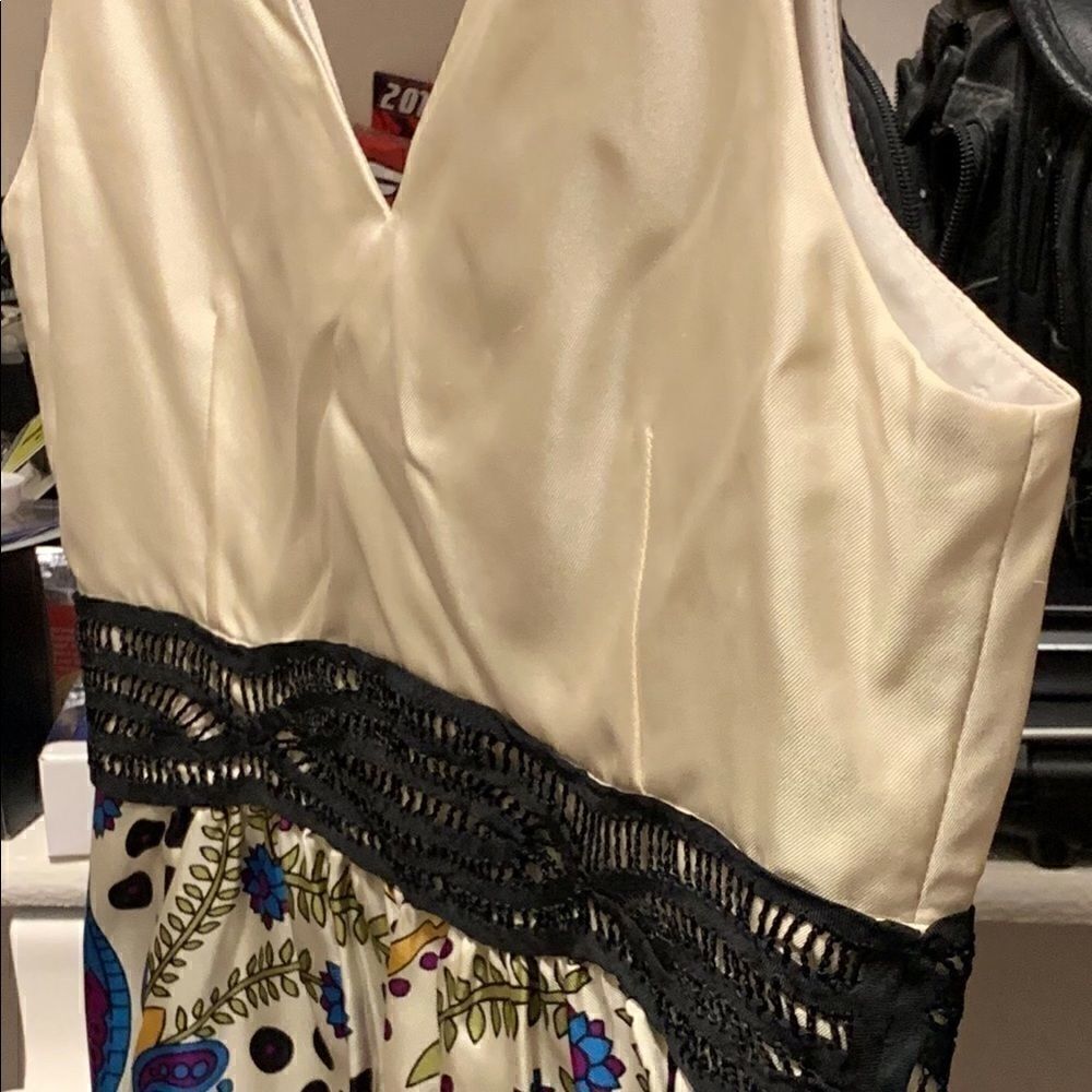 Tibi NY V-Neck Sleeveless Paisley Peplum Top SML - Picture 7 of 8